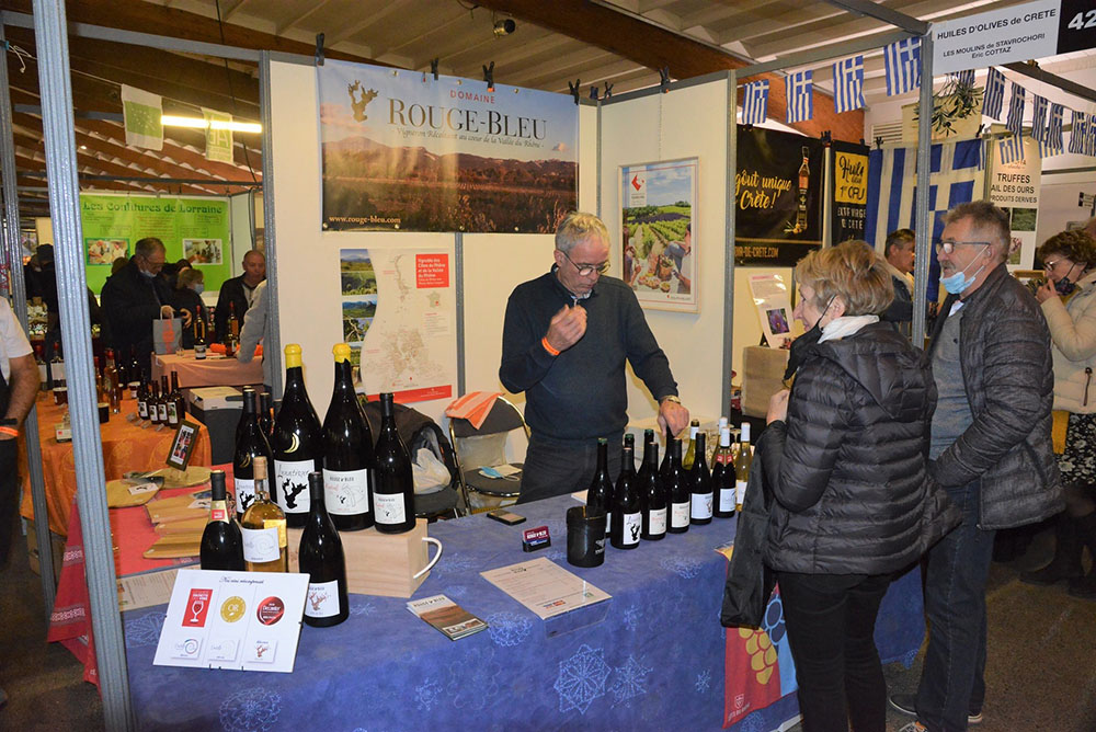 salon de la gourmandise exposants domaine rouge bleu